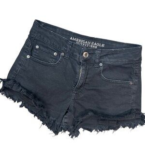 American Eagle High Rise Festival Denim Shorts Size 4 Wild Child SK8 Y2K